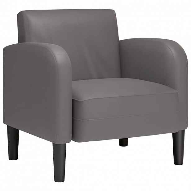 vidaXL Rozkládací křeslo s područkami šedé 54 cm umělá kůže