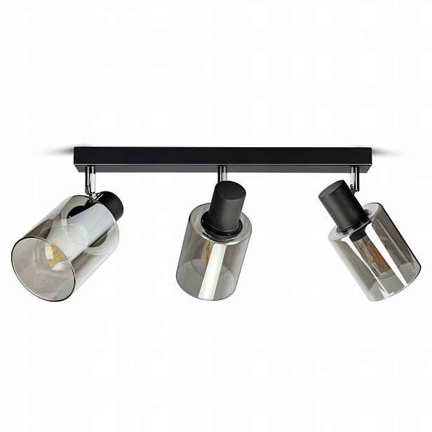 Závěsná stropní lampa Lustr Černá Sklo Tube 535-BG3 Led E27