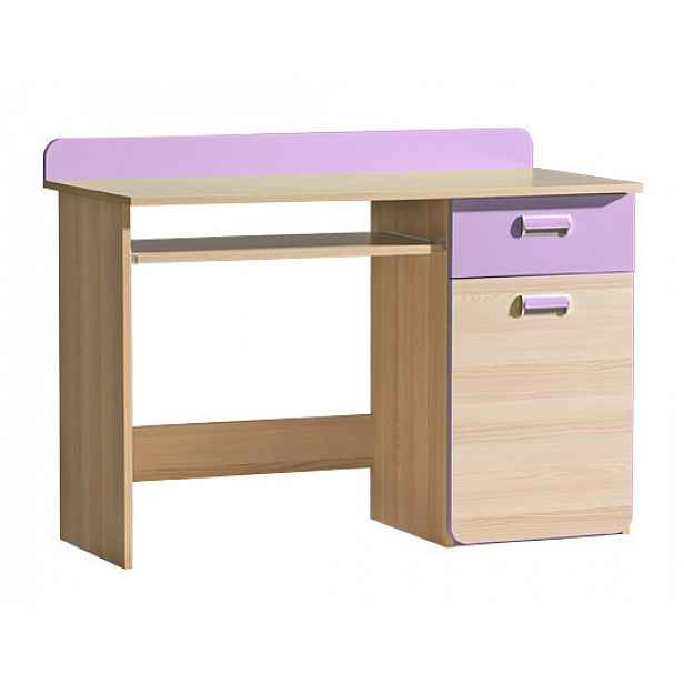 LORENTO, stůl L10, jasan/fialová