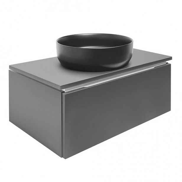 Koupelnová skříňka s umyvadlem SAT Feel 80x30x46 cm antracit mat SATFEEL80ANTD