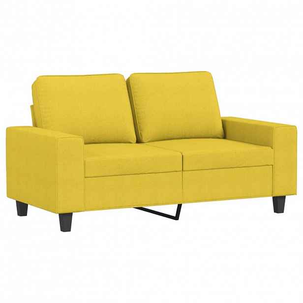vidaXL 2místná pohovka světle žlutá 120 cm textil