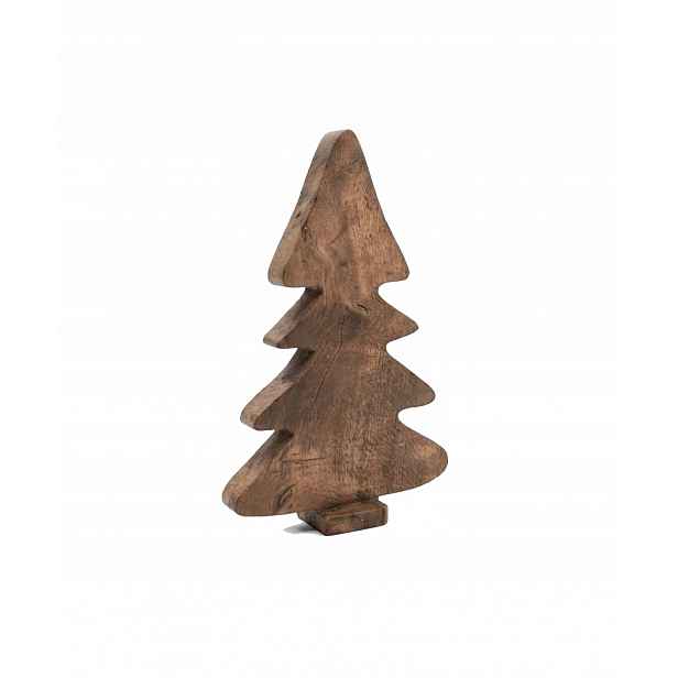 Dřevěný vánoční stromek 26 x 18 cm Ručně zdobená ozdoba na psací stůl