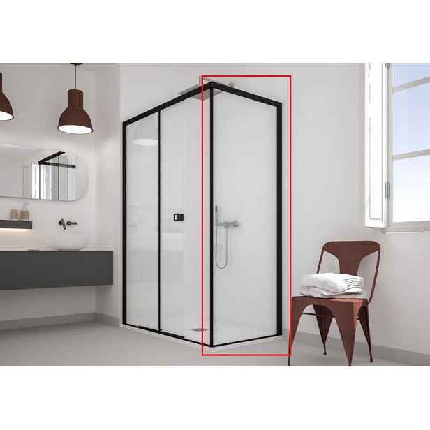 Forte Pevná stěna DECO F1AB — Barva rámu - Bílá, Rozměr A - 90, Výplň - Acidato bezpečnostní sklo - 6 mm