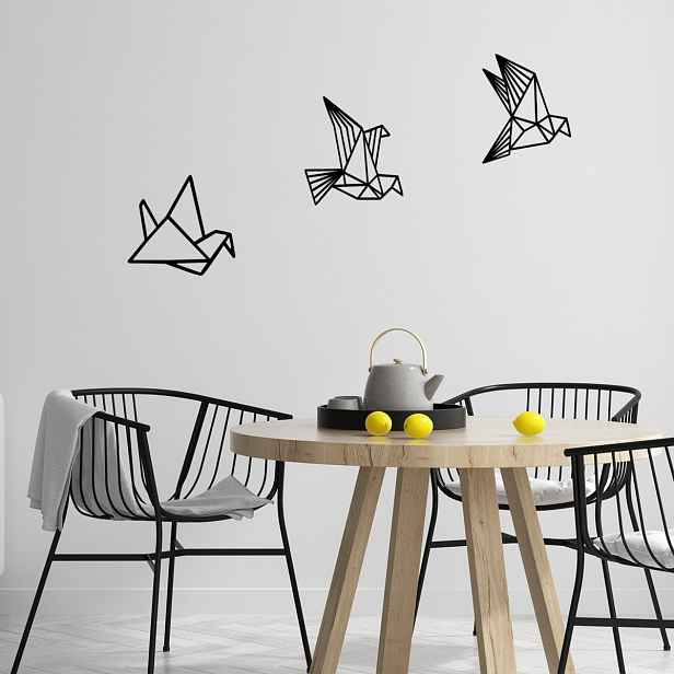 Hanah Home Nástěnná dekorace Oragami černá