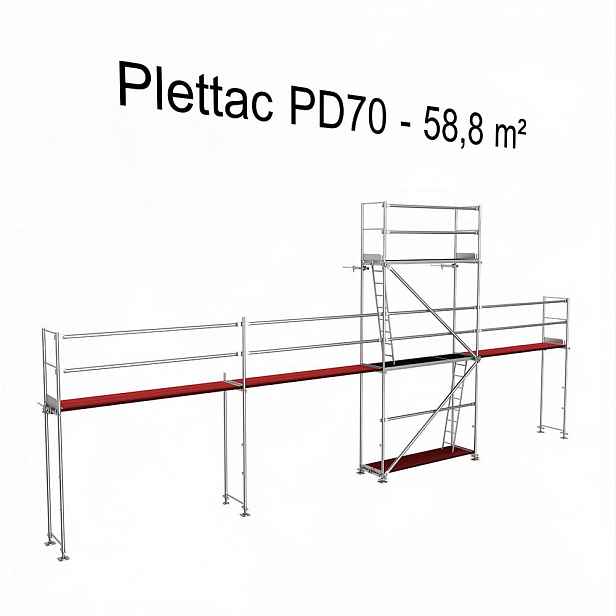 Lešení skládací Plettac PD70 + ráčna a držák ráčny