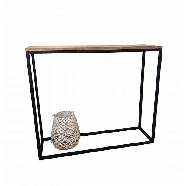 Loftová Konzola Industriální Lara 100x40x75 dub možnost