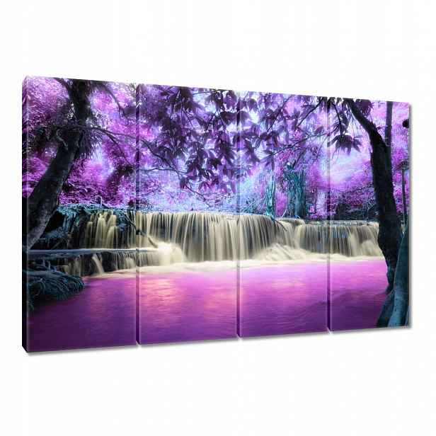 Obraz 120x80 Fialový vodopád