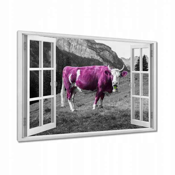 Obrazy 90x60 Fialová kráva Emilka
