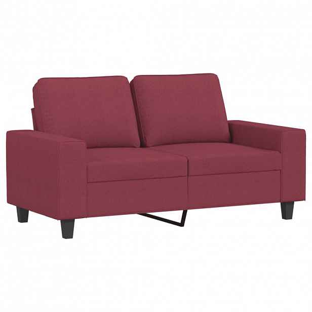 vidaXL 2místná pohovka vínová 120 cm textil