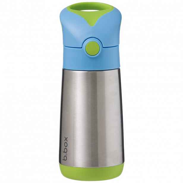 b.box Termoska na pití s brčkem 350 ml varianta: modrá/zelená