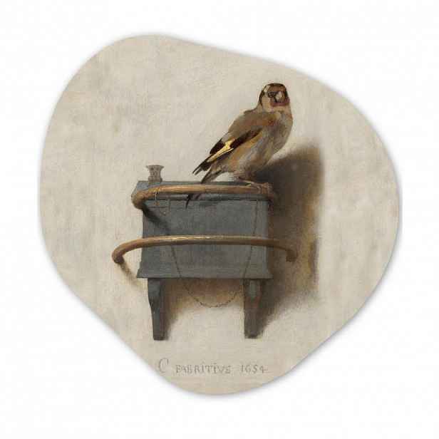 MuchoWow NÁSTĚNNÝ OBRAZ Zlatohlávek - Starý mistr - Carel Fabritius 40x40 cm