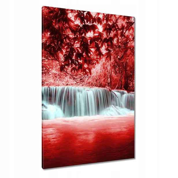 Obrazy 80x120 Červený vodopád Kaskáda
