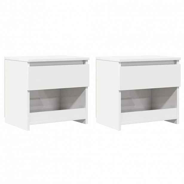 vidaXL Noční stolky 2 ks bílé vysoký lesk 40x30x39 cm kompozitní dřevo