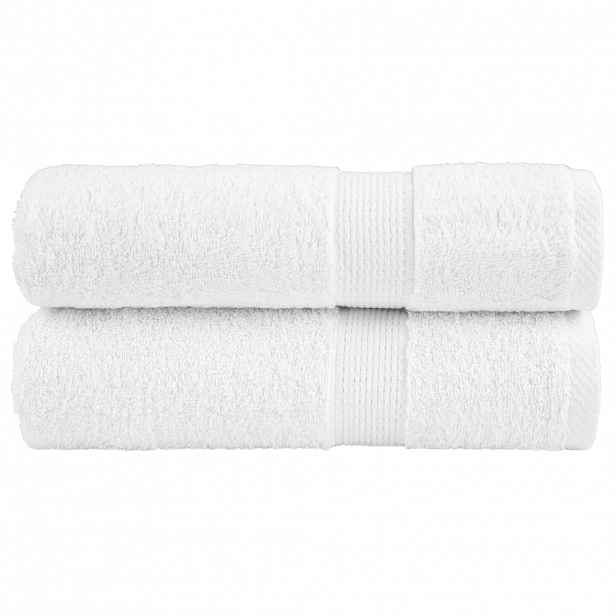 vidaXL Prémiové osušky SOLUND 2 ks bílé 100x150 cm 600 g/m²