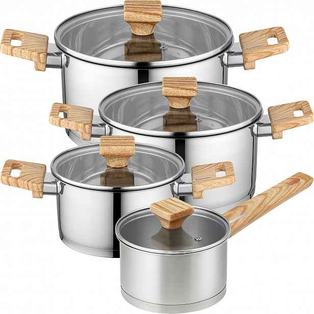 Sada Hrnců Hrnec Fitter 8 dílů 2,5L 3,3L 5,6L 1,6L