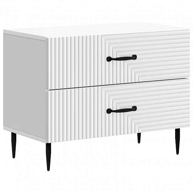 vidaXL Noční skříňka Bílá 62 x 34,5 x 47,5 cm Kompozitní dřevo
