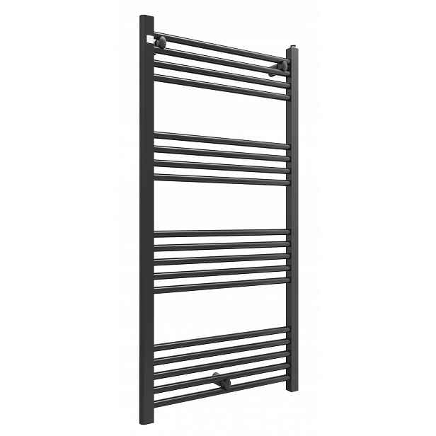 Koupelnový Radiátor Černý 60/120 cm Žebříkový Radiátor Moderní Puerto