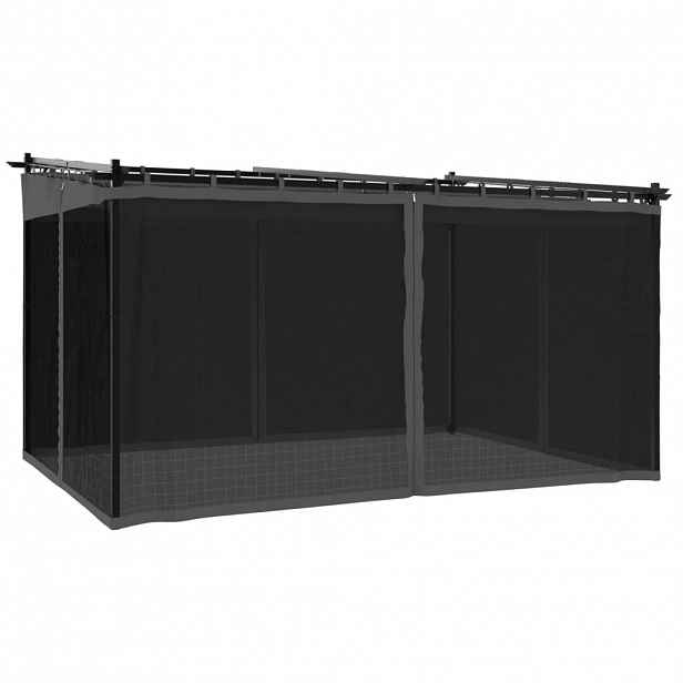 vidaXL Altán se síťovanými stěnami antracitový 4 x 3 m ocel