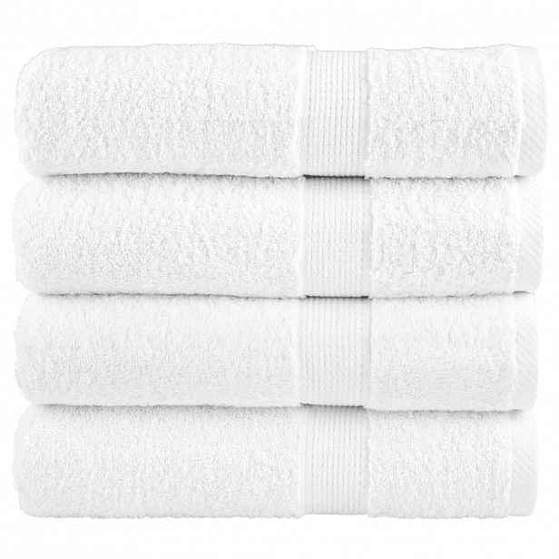 vidaXL Prémiové osušky SOLUND 4 ks bílé 100x150 cm 600 g/m²