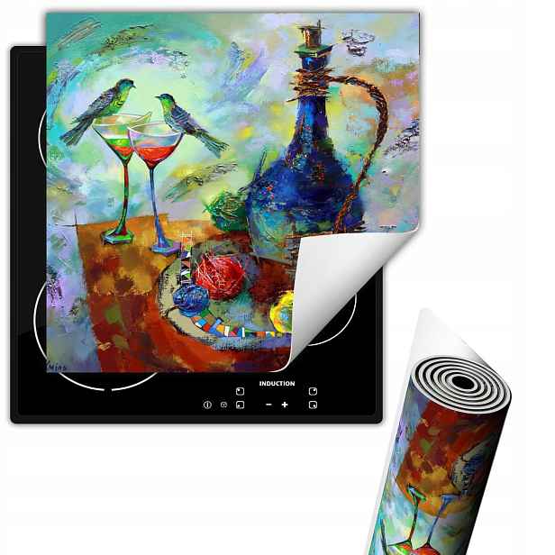 Vinylová Ochranná Podložka Na Indukční Desku 50x52 Barevné víno