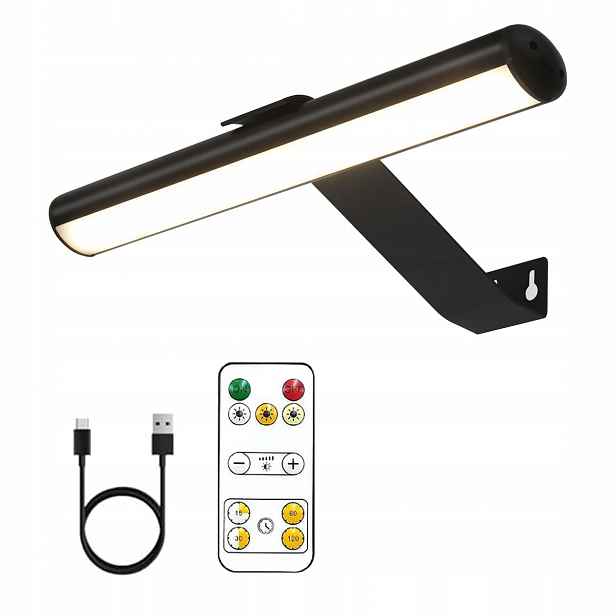 Koupelnové Nástěnné Svítidlo Černé 32 cm Led Lampa Nad Zrcadlo/skříňku Do Koupelny Usb