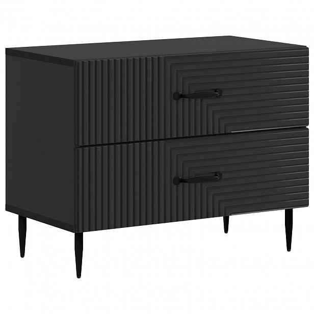 vidaXL Noční skříňka Černá 62 x 34,5 x 47,5 cm Kompozitní dřevo