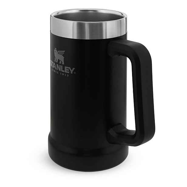 Černý termo hrnek z nerezové oceli 700 ml The Big Grip Beer Stein Black – Stanley