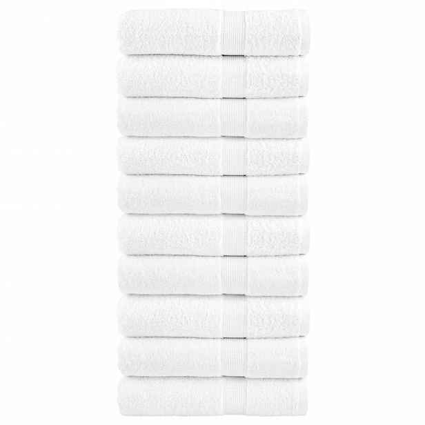 vidaXL Prémiové osušky SOLUND 10 ks bílé 100x150 cm 600 g/m²