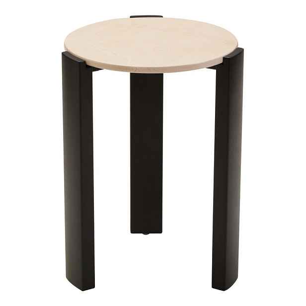 Kulatý odkládací stolek s mramorovou deskou  ø 46 cm Palermo – Premier Housewares