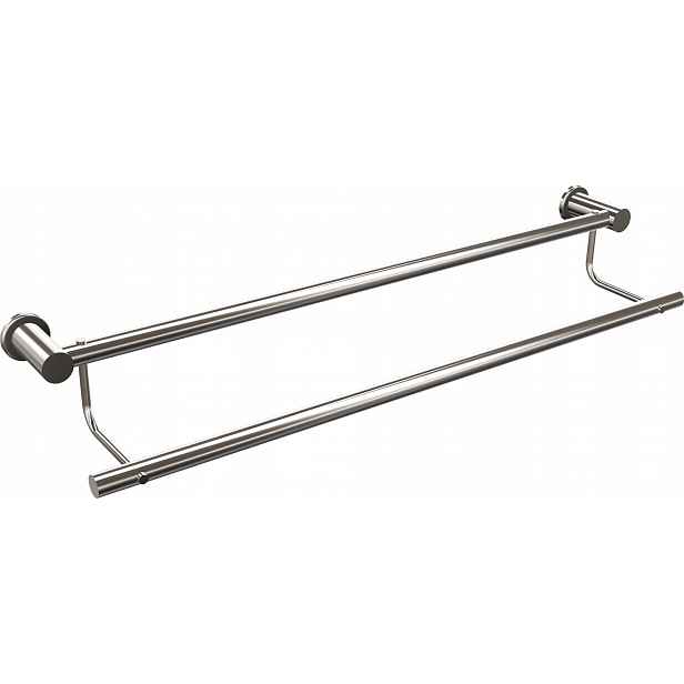 Dvojitý věšák na ručníky reling Chrom 50 cm