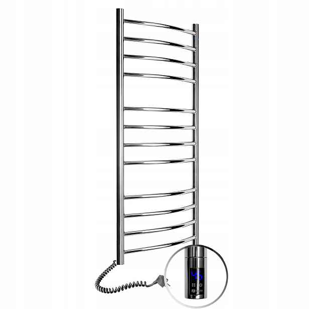 Elektrický koupelnový radiátor Nerezový Camellia Sensor 480х1200 levý