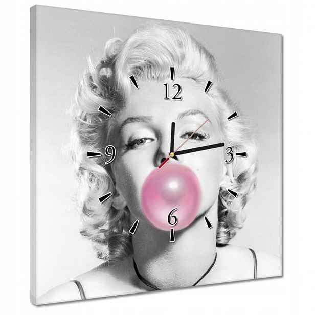 Hodiny 40x40 Marilyn Monroe s gumou