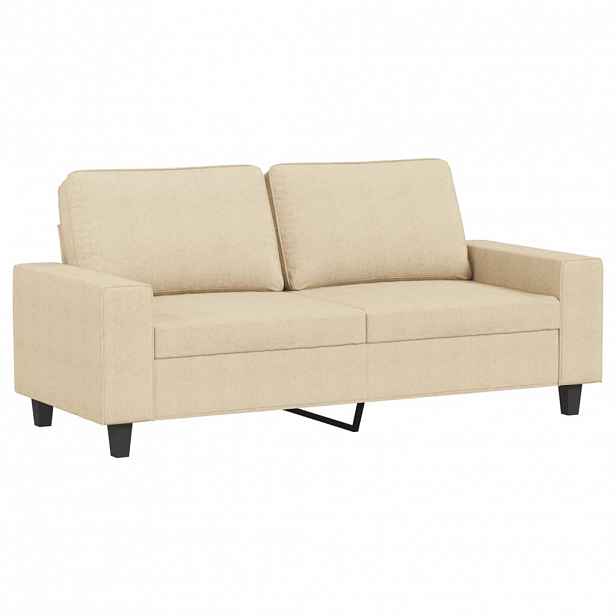 vidaXL 2místná pohovka krémová 140 cm textil