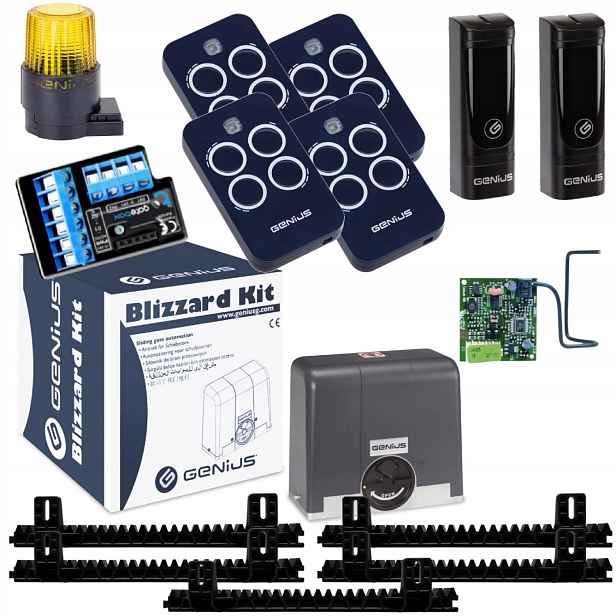 Genius BLIZZARD500+ Modul WiFi Lampa Listwa+ 4xPILOT pohon posuvné brány