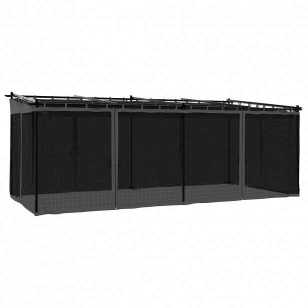 vidaXL Altán se síťovanými stěnami antracitový 6 x 3 m ocel