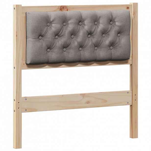 vidaXL Čelo postele Jiný Hnědá a taupe 75 cm Masivní borovicové dřevo