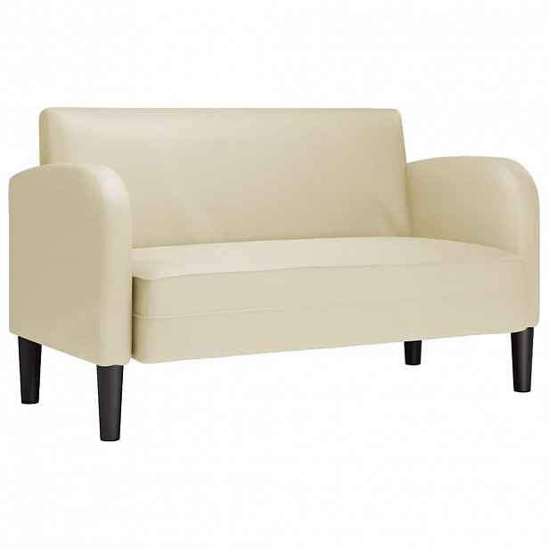 vidaXL Loveseat Sofa krémová 110 cm umělá kůže