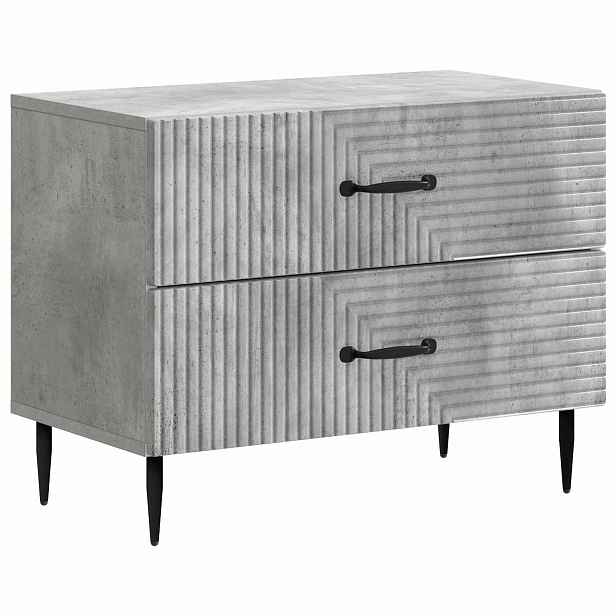 vidaXL Noční skříňka se zásuvkou Betonově šedá 62 x 34,5 x 47,5 cm