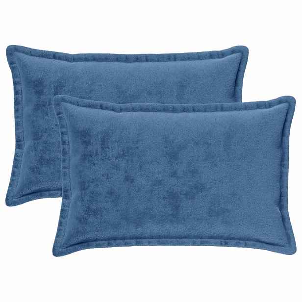 vidaXL Povlak na polštář 2 pcs HOUTEN Světle modrá 50 x 80 cm Flanel