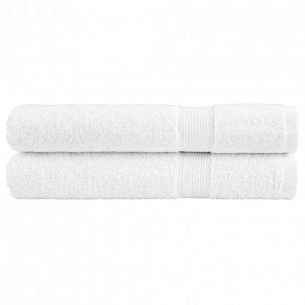 vidaXL Prémiové saunové osušky SOLUND 2 ks bílé 80x200 cm 600 g/m²