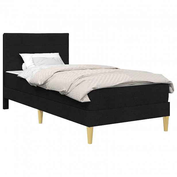 vidaXL Rám postele Černý 90 x 200 cm Polyester