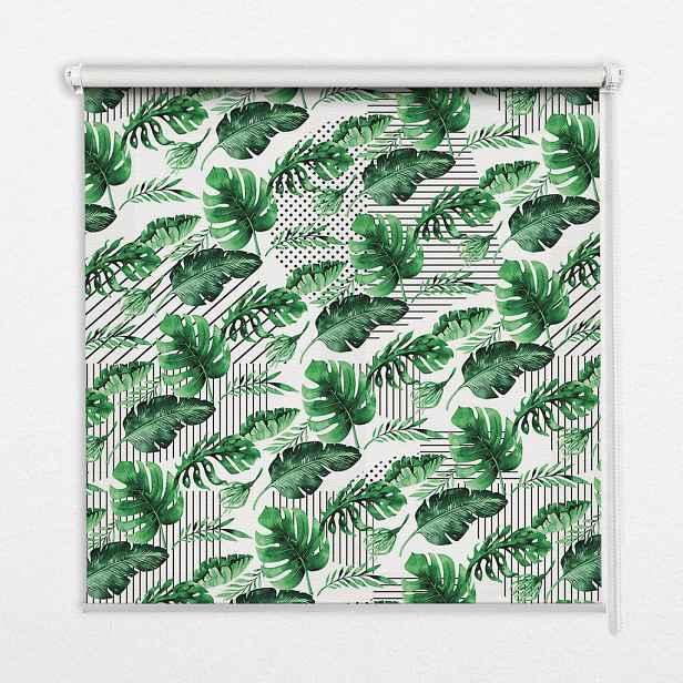 TULUP VNITŘNÍ roleta - okenní roleta - roleta - 70x140 cm - Tropické listy