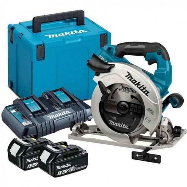 Makita - 18V AKU okružní pila 190 mm, 2x aku 5,0 Ah LXT, nabíječka DHS782PT2J