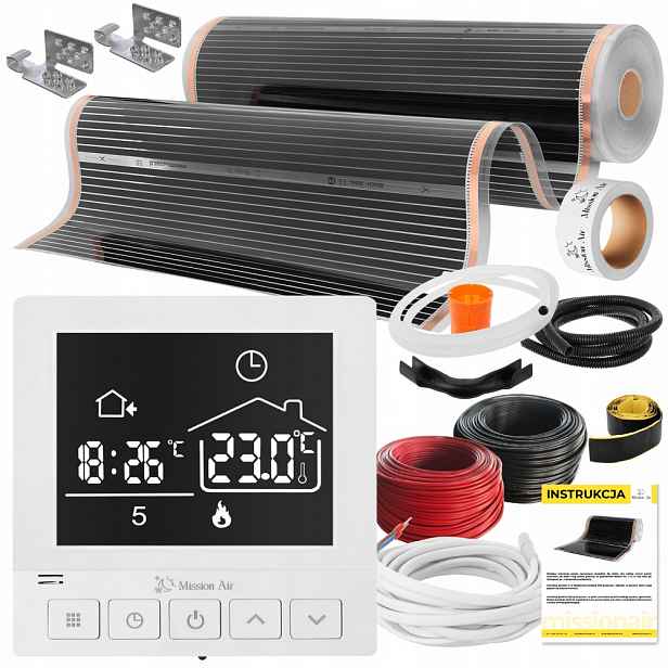 Set Mission Air Fólie Vyhřívací Podložka Infračervená 100 cm 1,5 m² 160 W/m² Ptc