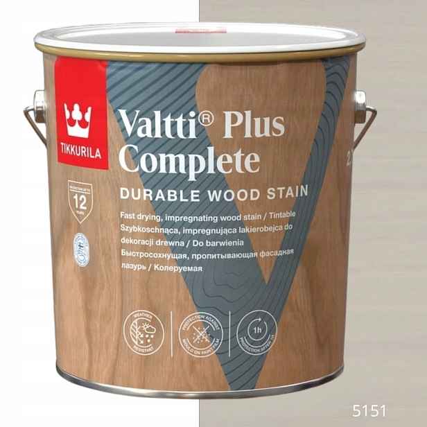 Tikkurila Lakovací Hmota Valtti Plus Complete 2,7 L, Barva 5151