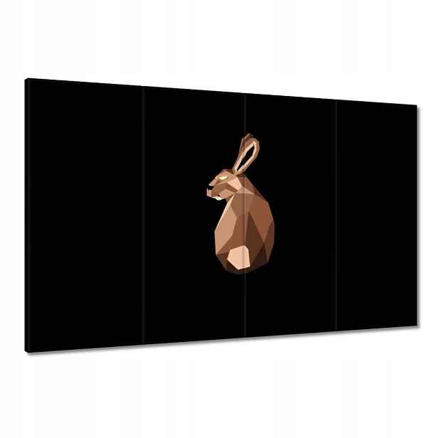 Obrazy 120x80 Zajíček na černém pozadí