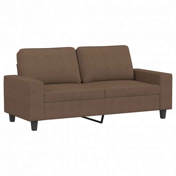 vidaXL 2místná pohovka hnědá 140 cm textil