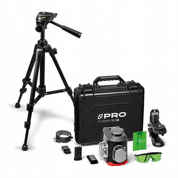 Křížový laser 360 Tyxer 3DG SadaPLUS fotografický stativ Hl L1201