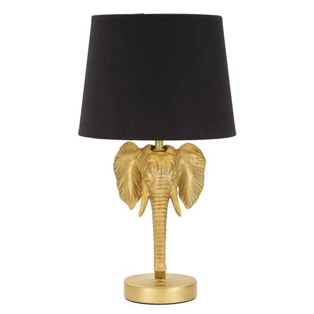 Mauro Ferretti Stolní lampa Elephant 43 cm černo-zlatá