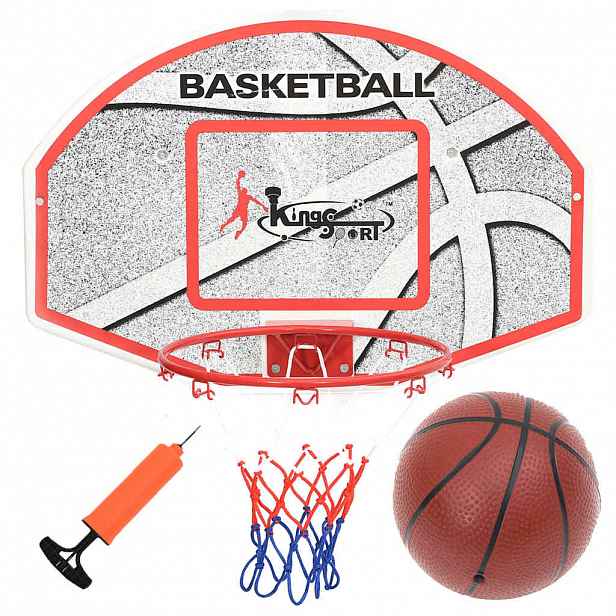 vidaXL 5dílná sada nástěnného basketbalového koše s deskou 66x44,5 cm
